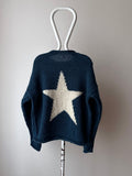 Handmade wool knit star jumper