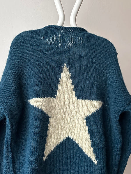 Handmade wool knit star jumper