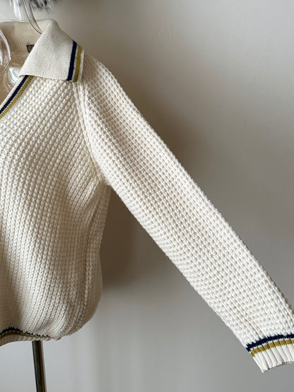 80s waffle knit sweater