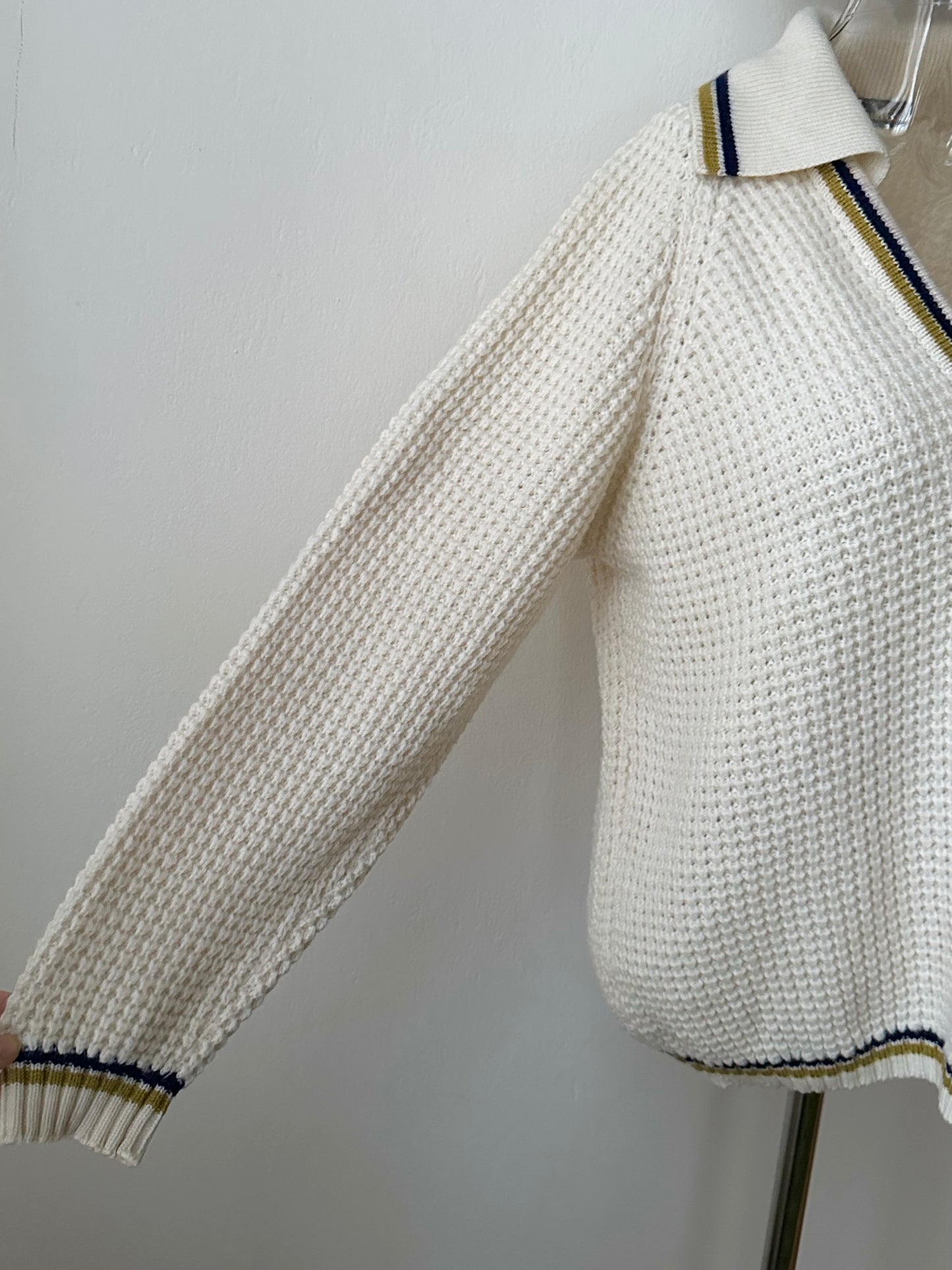 80s waffle knit sweater