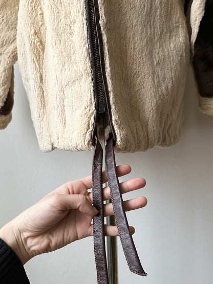 -60s Czechoslovakia real fur zip-up parka