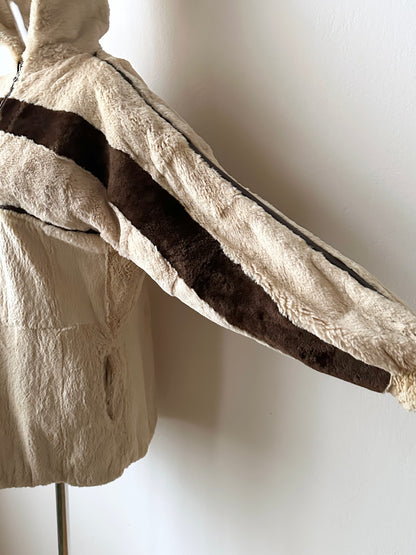 -60s Czechoslovakia real fur zip-up parka