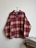 90s Italy plaid cotton flannel smock