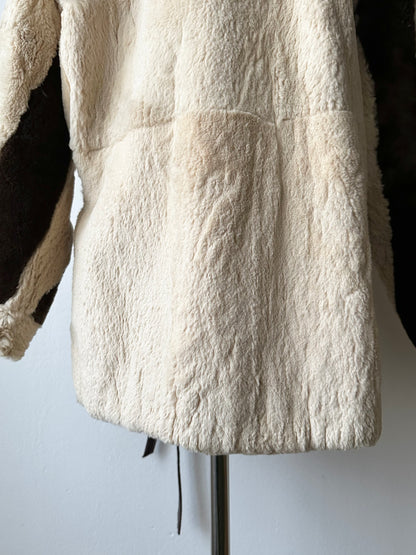 -60s Czechoslovakia real fur zip-up parka