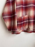 90s Italy plaid cotton flannel smock