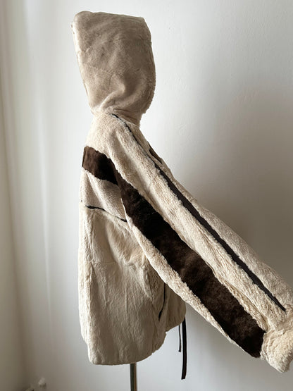 -60s Czechoslovakia real fur zip-up parka