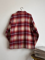 90s Italy plaid cotton flannel smock