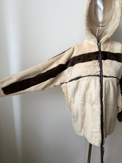 -60s Czechoslovakia real fur zip-up parka