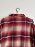 90s Italy plaid cotton flannel smock