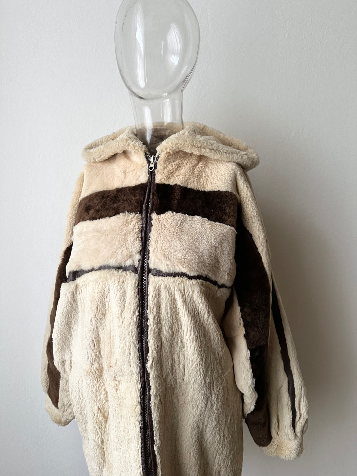-60s Czechoslovakia real fur zip-up parka