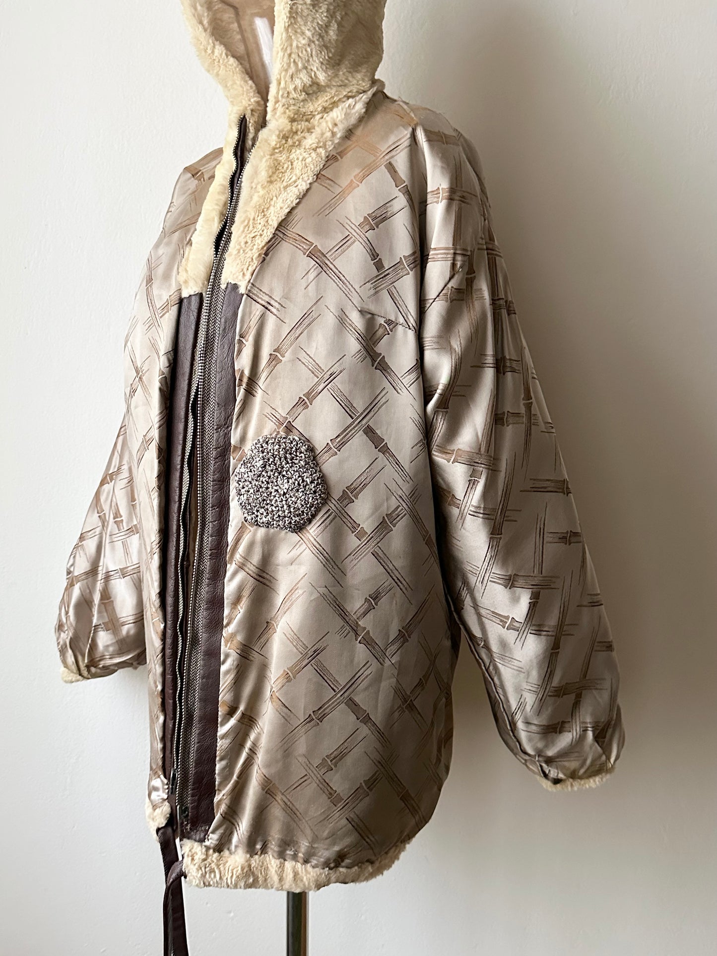 -60s Czechoslovakia real fur zip-up parka