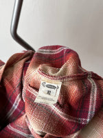 90s Italy plaid cotton flannel smock