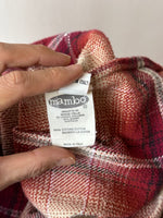 90s Italy plaid cotton flannel smock