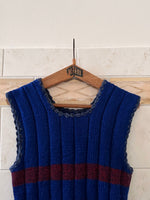 Vintage handmade wool knit vest