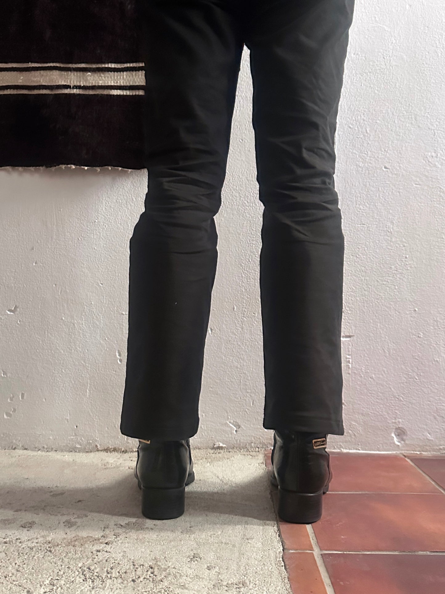 Late 70s-80s PERTTI PALMROTH Black leather boots - sz 8h