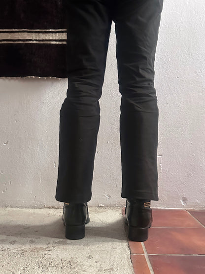 Late 70s-80s PERTTI PALMROTH Black leather boots - sz 8h