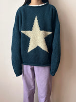 Handmade wool knit star jumper