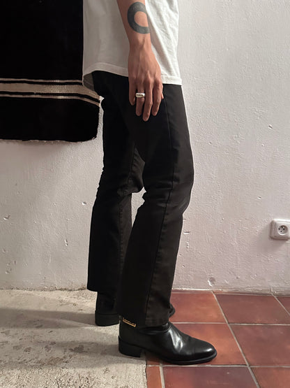 Late 70s-80s PERTTI PALMROTH Black leather boots - sz 8h