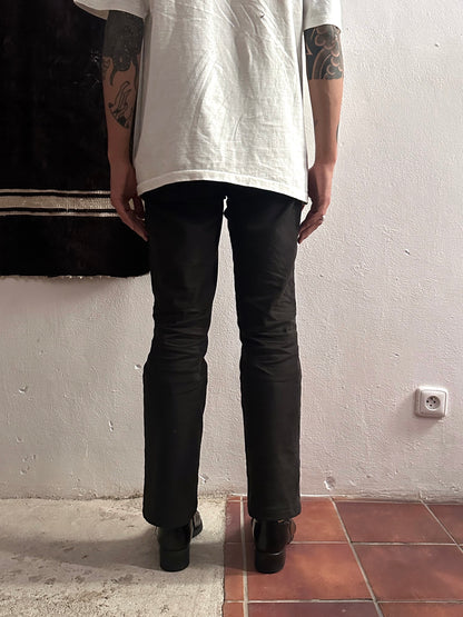 Late 70s-80s PERTTI PALMROTH Black leather boots - sz 8h