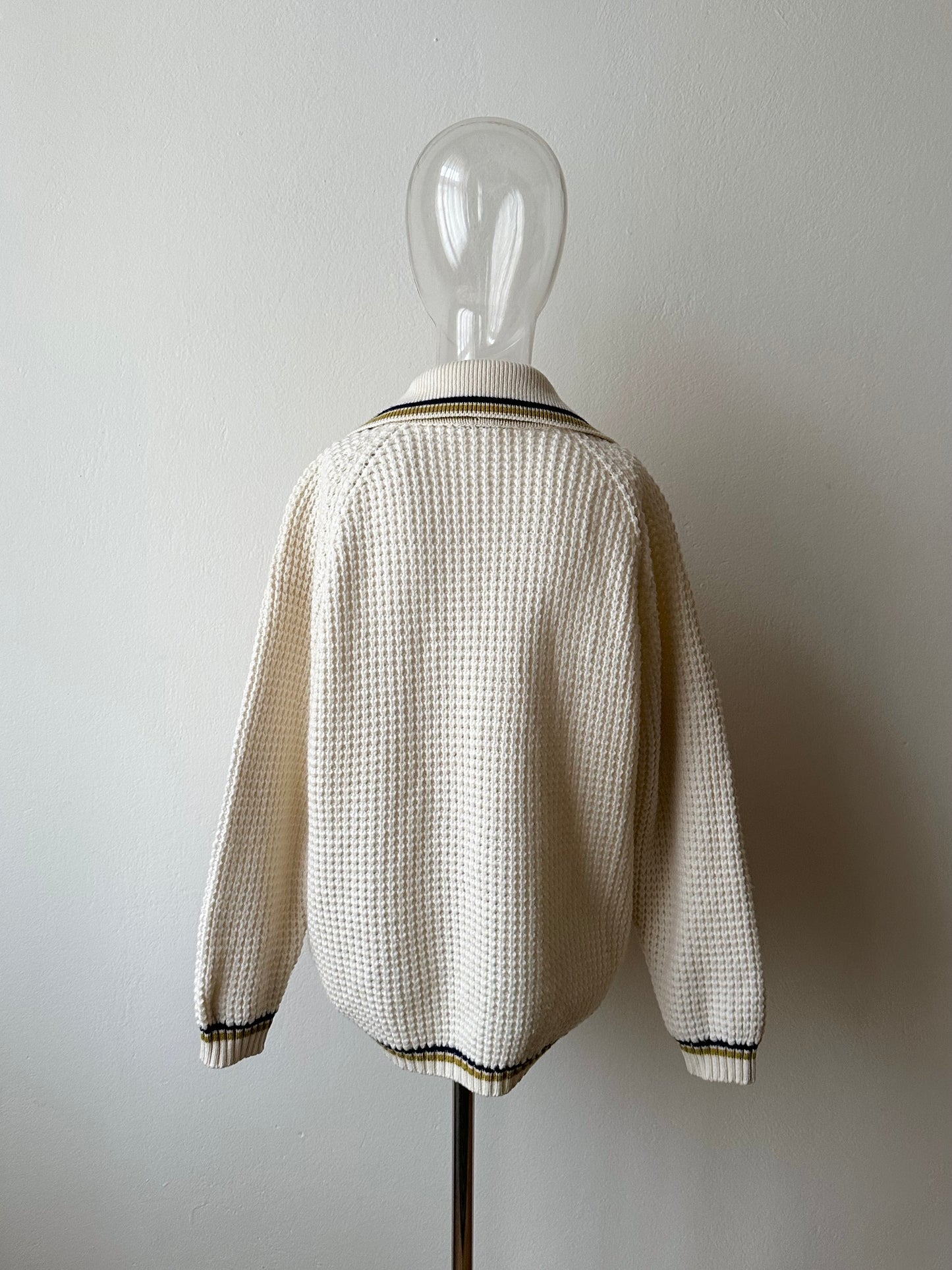 80s waffle knit sweater