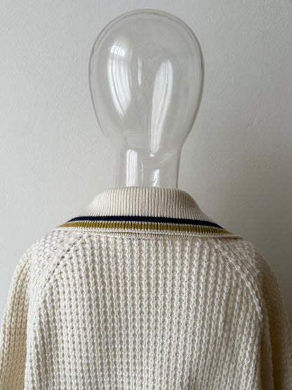 80s waffle knit sweater