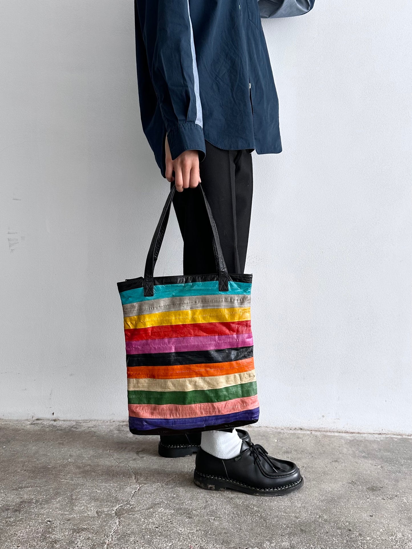 rainbow eelskin totebag