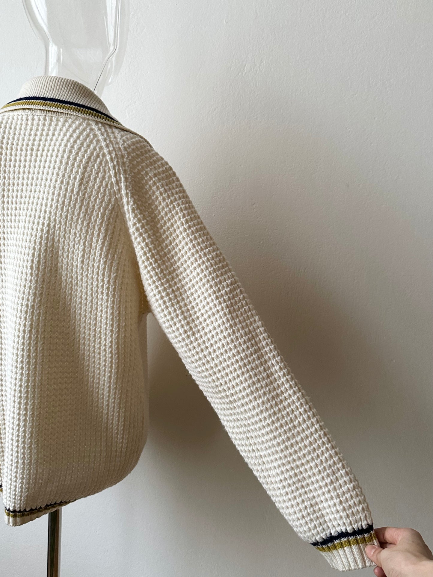 80s waffle knit sweater