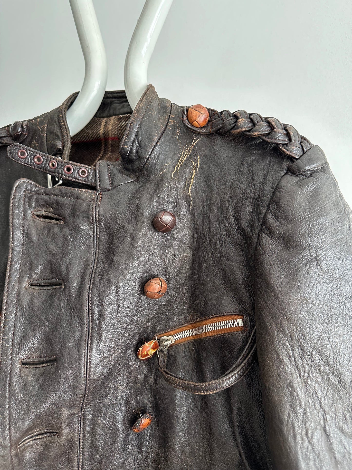 30s Motorcycle leather jkt