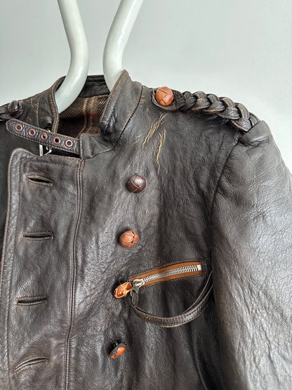 30s Motorcycle leather jkt