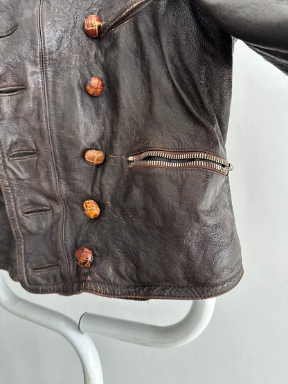 30s Motorcycle leather jkt