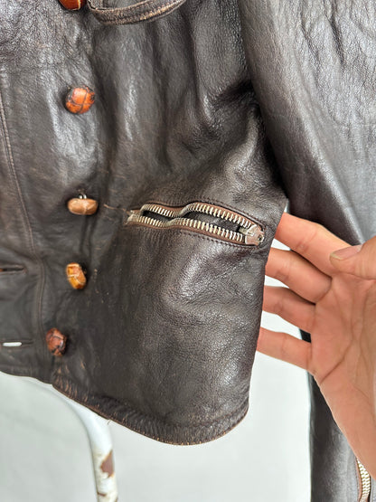 30s Motorcycle leather jkt