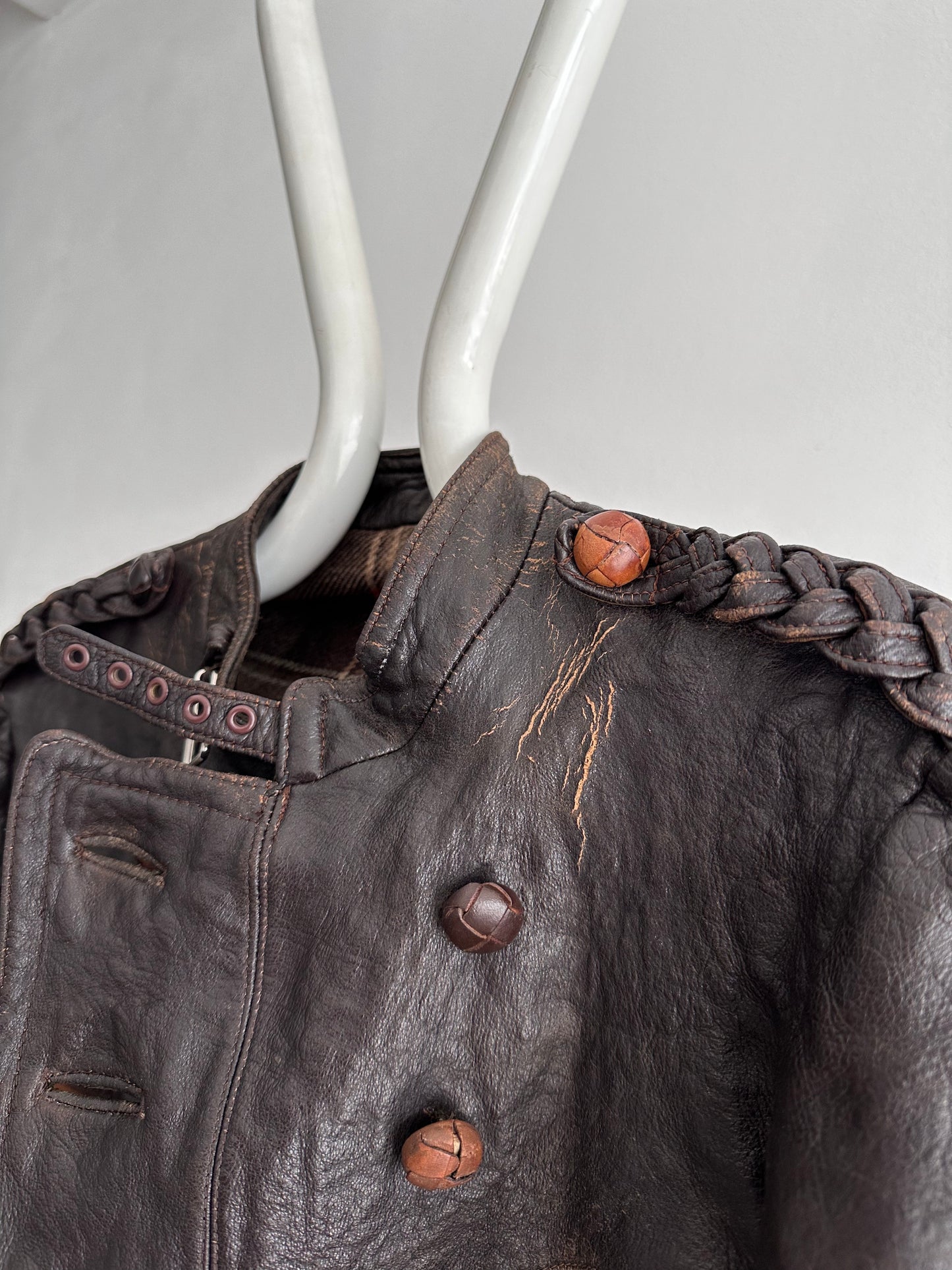 30s Motorcycle leather jkt