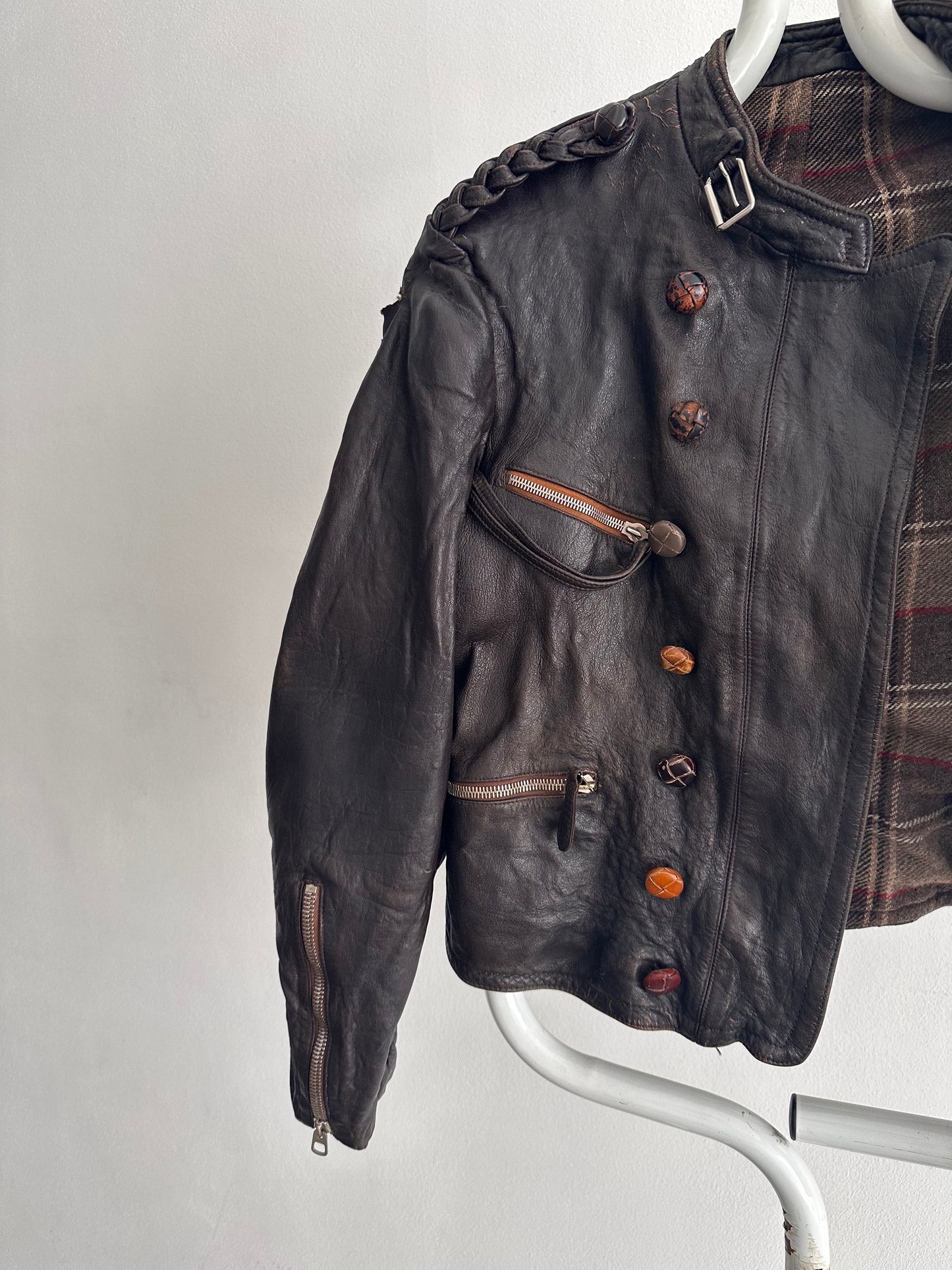 30s Motorcycle leather jkt