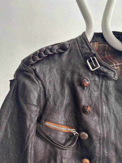 30s Motorcycle leather jkt