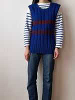 Vintage handmade wool knit vest