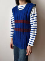 Vintage handmade wool knit vest