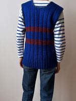 Vintage handmade wool knit vest