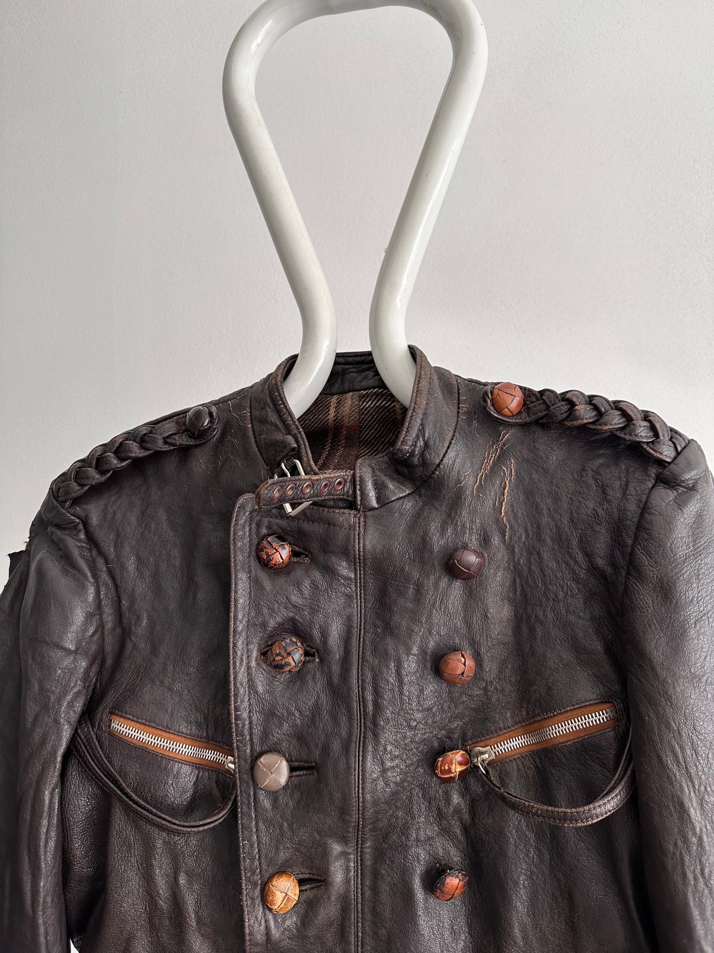 30s Motorcycle leather jkt