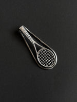 sterling silver tennis racket clip