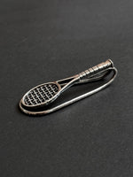 sterling silver tennis racket clip