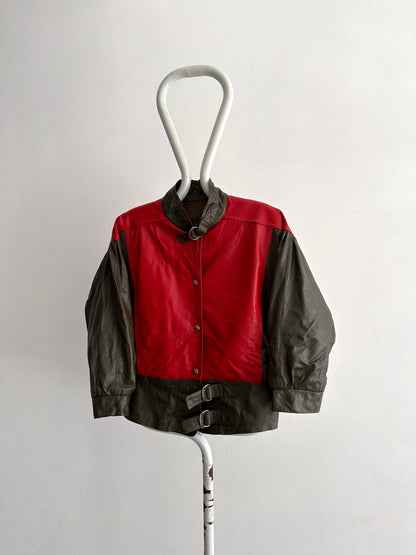 80s 2tone leather jkt