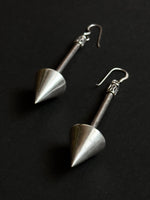 German silver corn earrings