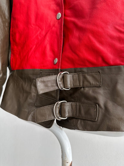 80s 2tone leather jkt