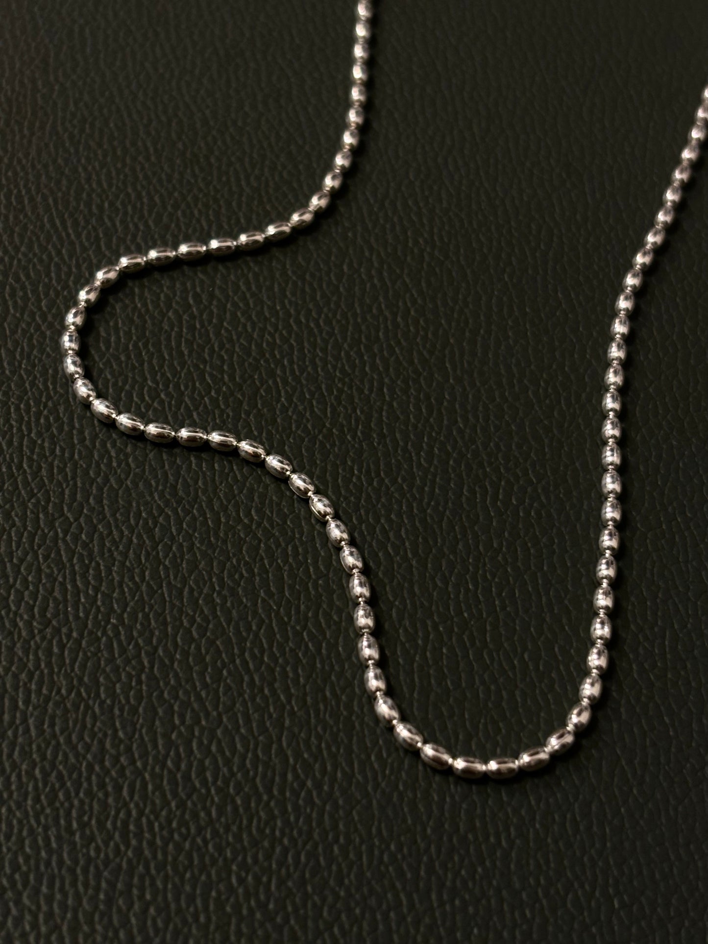 Italy 925 tiny chain necklace - beans