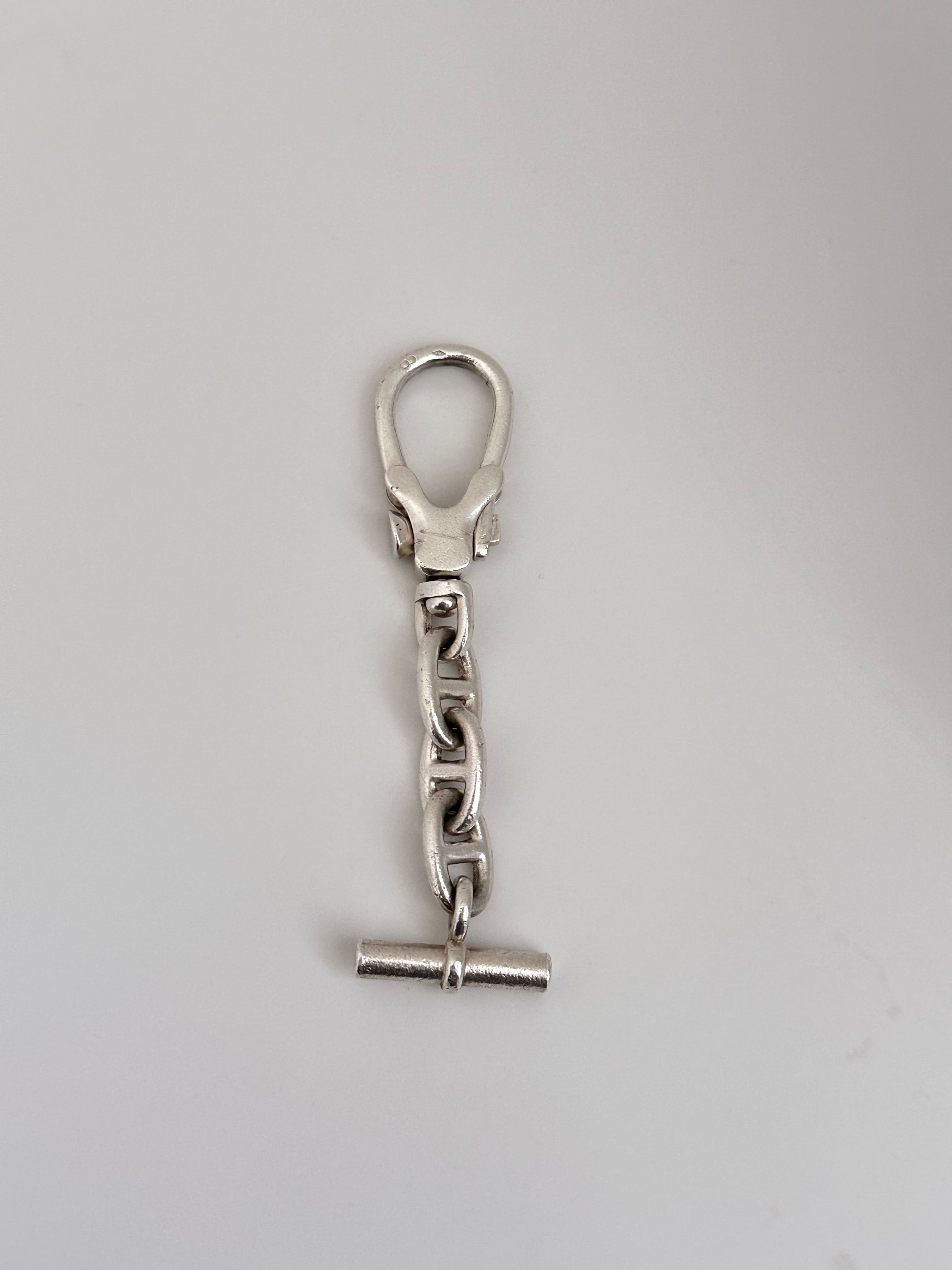 vintage silver keyring made in France