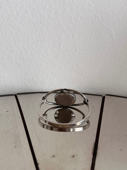 1970's TELHOR silver bangle watch