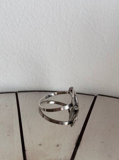 1970's TELHOR silver bangle watch