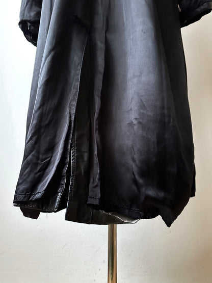 Black leather haori, Italy