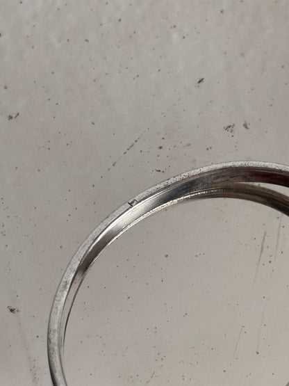 1970's TELHOR silver bangle watch