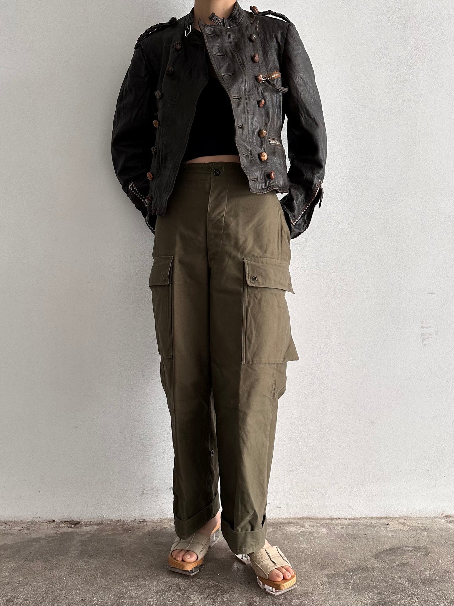 30s Motorcycle leather jkt